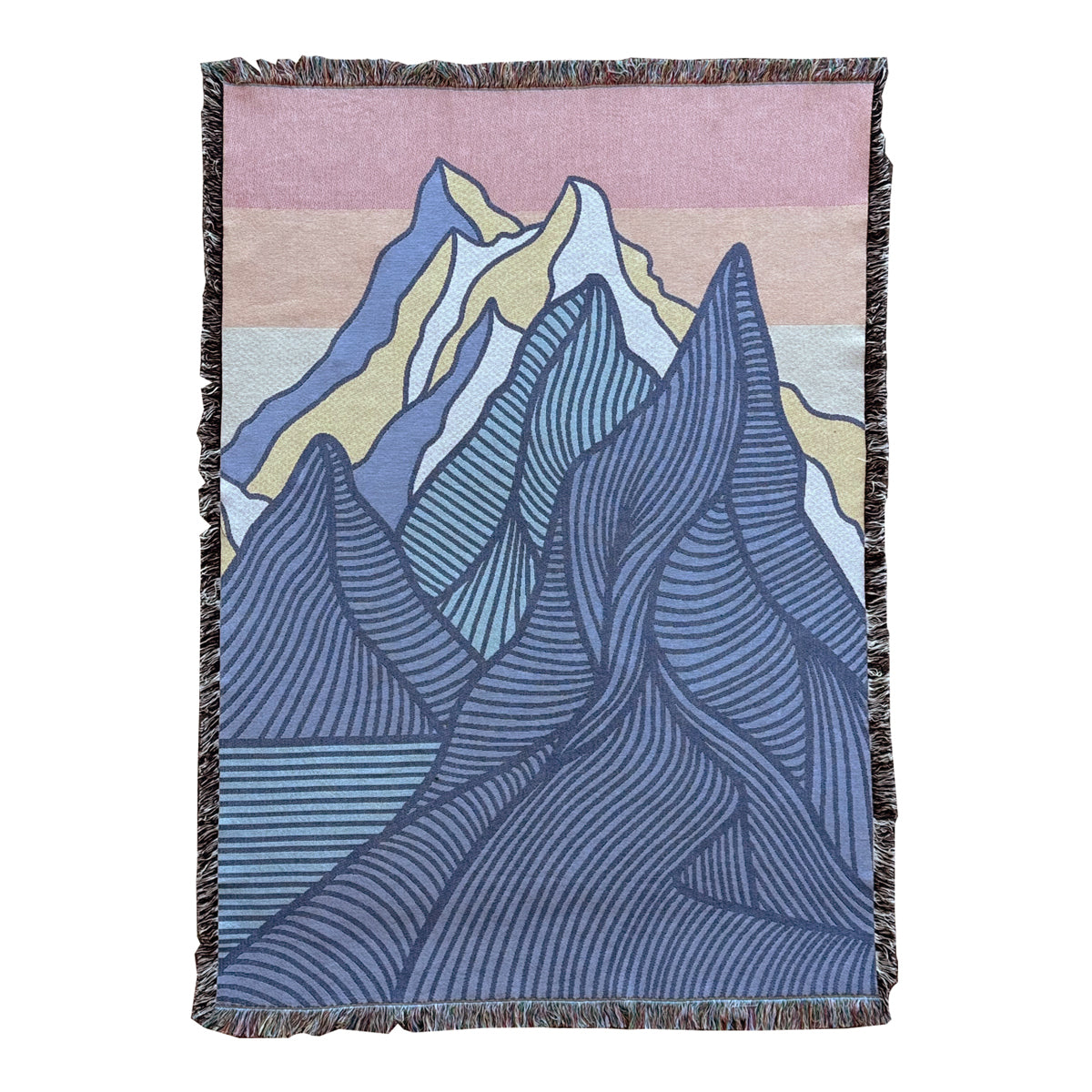 LYSEBLÅ FJELL mini veggteppe