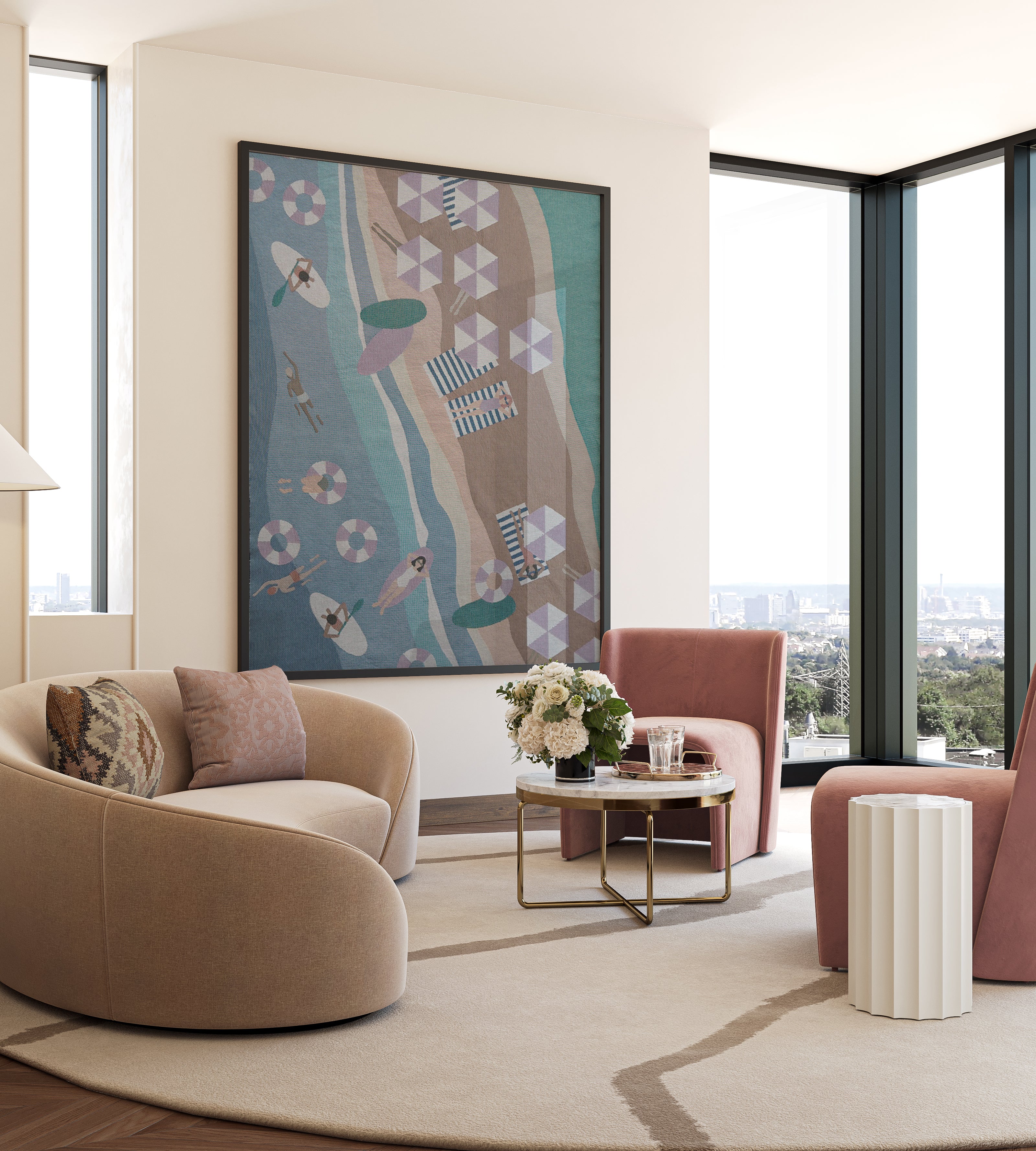 BEACH CLUB veggteppe