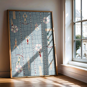 SVØMMETRENING veggteppe