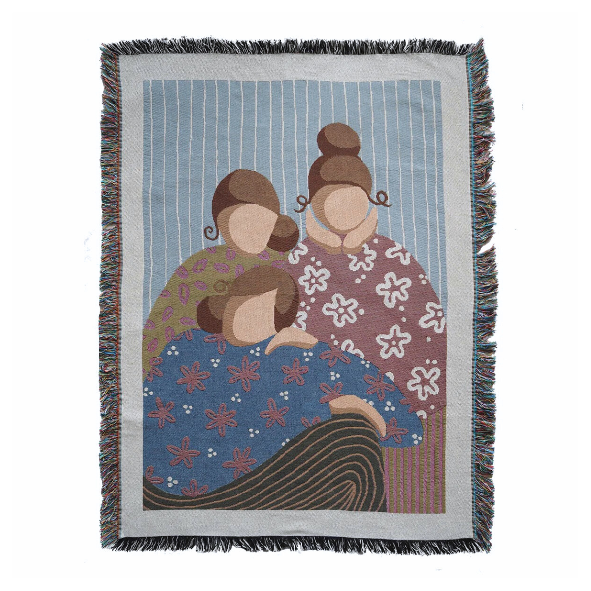 TRE FRØKNER mini veggteppe