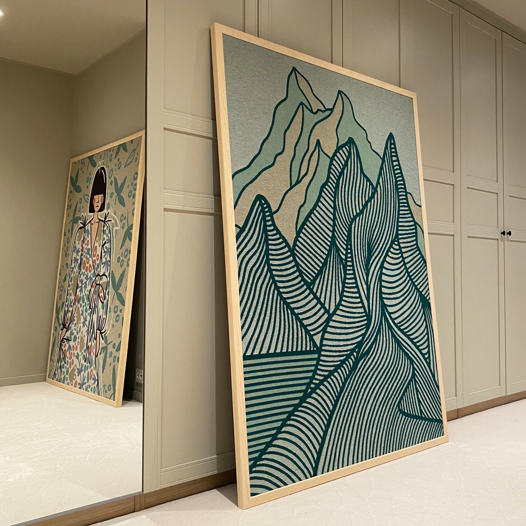 GRØNNE FJELL veggteppe