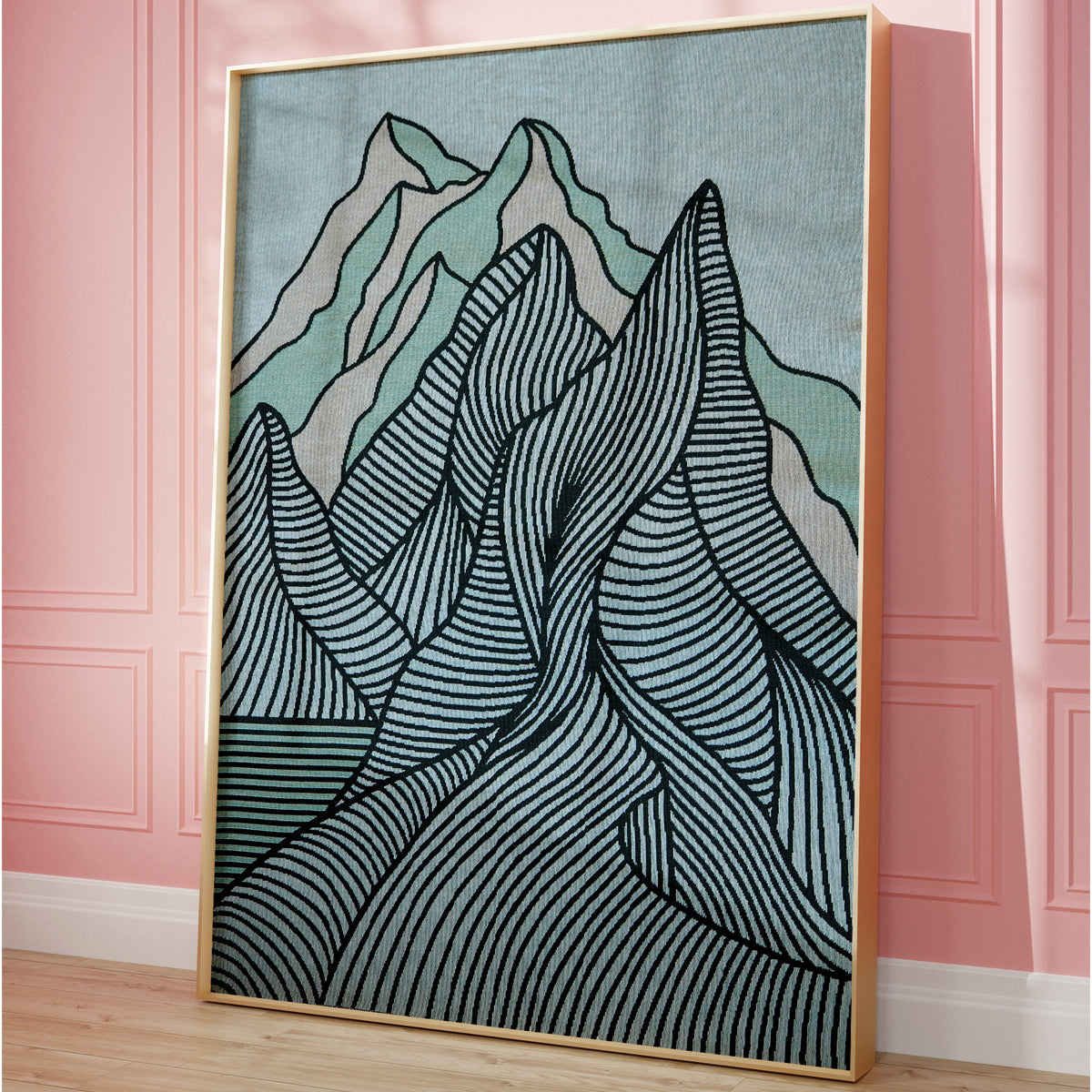 GRØNNE FJELL mini veggteppe