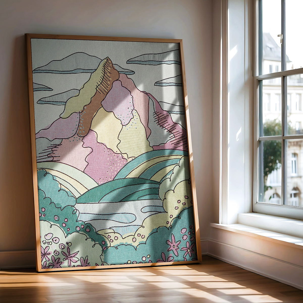 SUKKERTOPPEN veggteppe